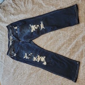 Just Blue Bleach Splash Boyfriend Jeans 16w